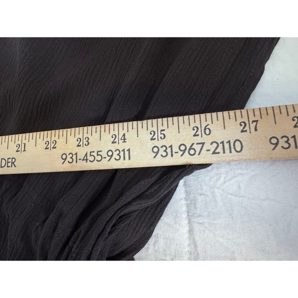 Time and Tru Ruched Tie Front Solid Black Swim Cover Up Kaftan XXL XXXL - Picture 4 of 5